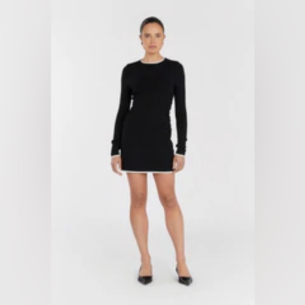 DISSH Black Dress with White accents .